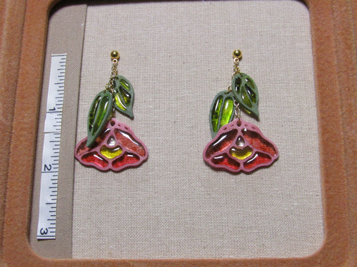 Stained Glass Flower Dangle Earrings