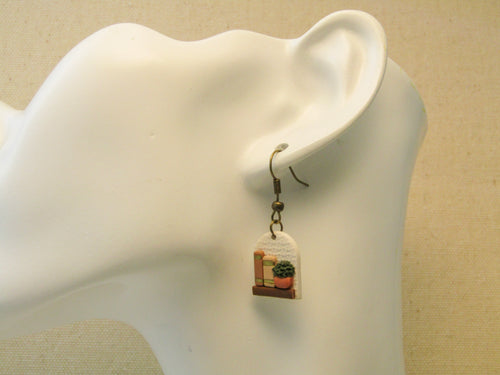 Book Lover Earrings - Neutral Color Palette