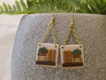 Book Lover Earrings - Gold Chain