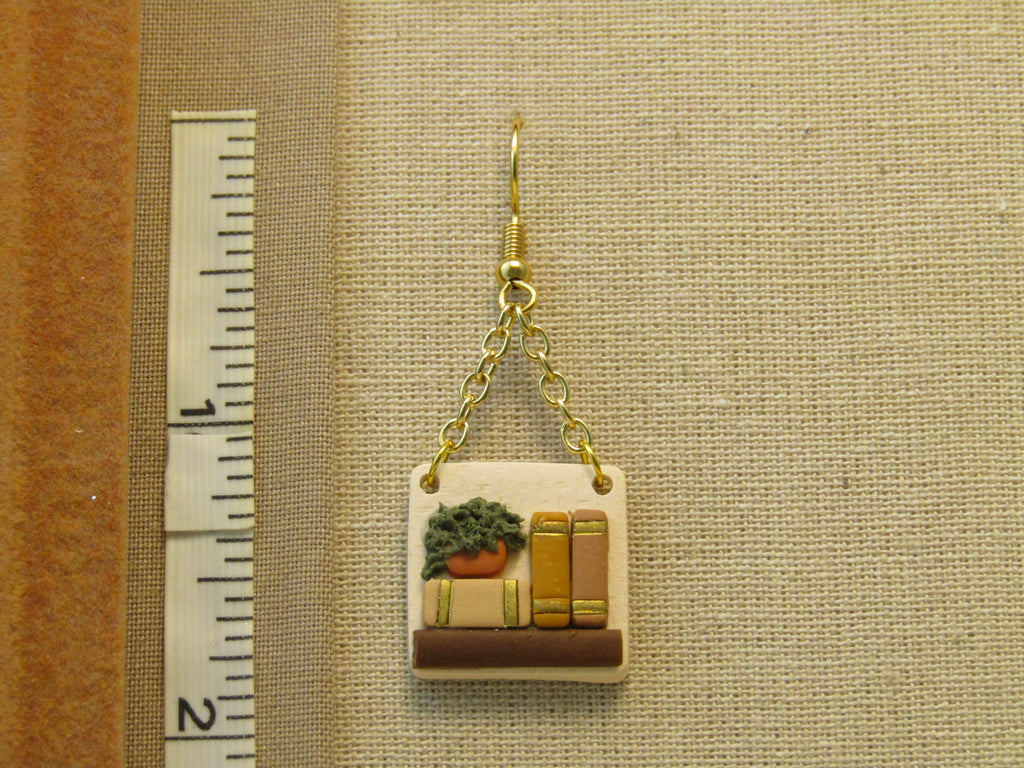Book Lover Earrings - Gold Chain